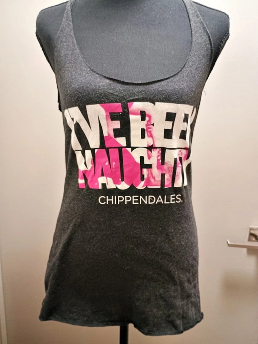 Next Level Apparel Graphic Chippendales Tank Top in Black